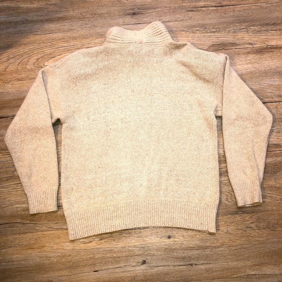 Vintage Silk Angora Wool Beaded Embroidered Turtleneck Sweater - Picture 4 of 5